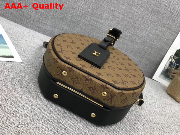 Louis Vuitton Petite Boite Chapeau Monogram Reverse Coated Canvas and Cowhide Trim Replica