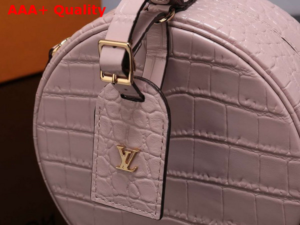 Louis Vuitton Petite Boite Chapeau Pink Crocodilian Leather Replica