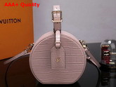 Louis Vuitton Petite Boite Chapeau Pink Crocodilian Leather Replica