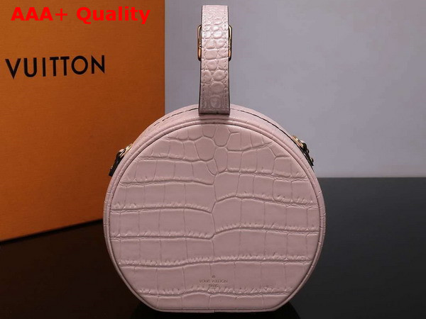 Louis Vuitton Petite Boite Chapeau Pink Crocodilian Leather Replica