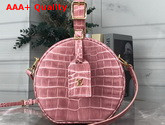 Louis Vuitton Petite Boite Chapeau Rose Tourmaline Crocodilien Brillant N94160 Replica
