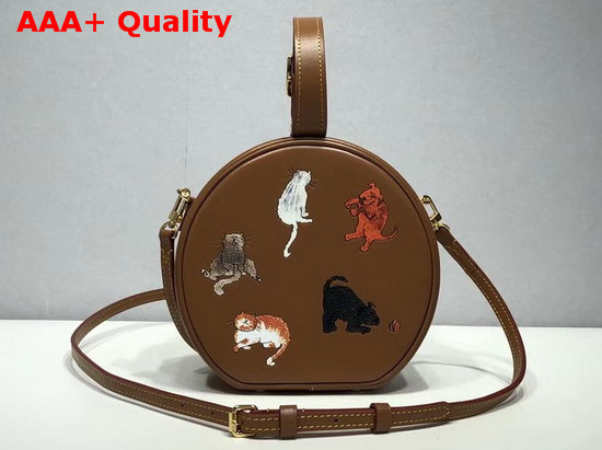 Louis Vuitton Petite Boite Chapeau Tan Cowhide Leather Body and Trim M52972 Replica