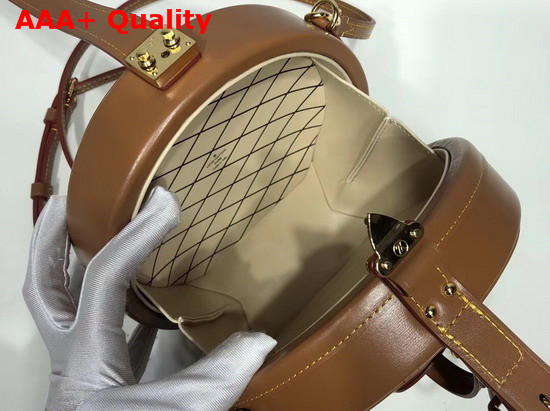 Louis Vuitton Petite Boite Chapeau Tan Cowhide Leather Body and Trim M52972 Replica