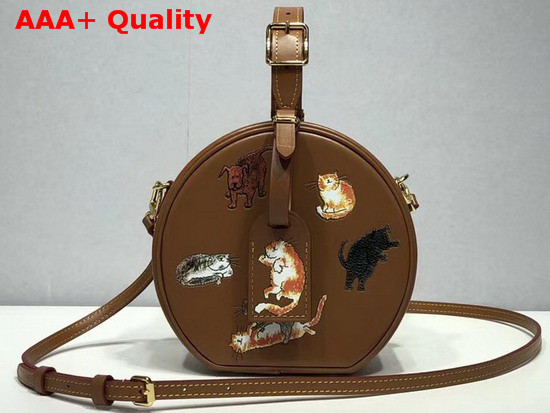 Louis Vuitton Petite Boite Chapeau Tan Cowhide Leather Body and Trim M52972 Replica