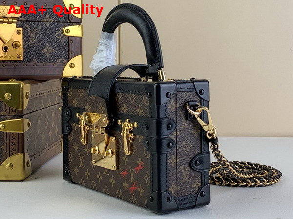 Louis Vuitton Petite Malle Capitale Handbag in Monogram Coated Canvas and Cowhide Leather Trim M46755 Replica