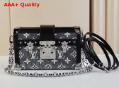 Louis Vuitton Petite Malle Gray Monogram Jacquard Denim M21462 Replica