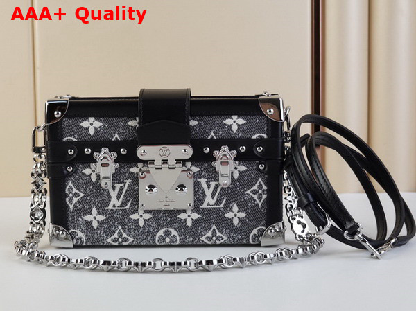 Louis Vuitton Petite Malle Gray Monogram Jacquard Denim M21462 Replica