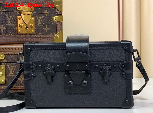 Louis Vuitton Petite Malle Handbag in All Black Cowhide Leather M24303 Replica