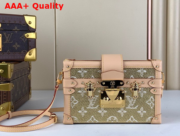 Louis Vuitton Petite Malle Handbag in Beige Monoglam Coated Canvas M22882 Replica