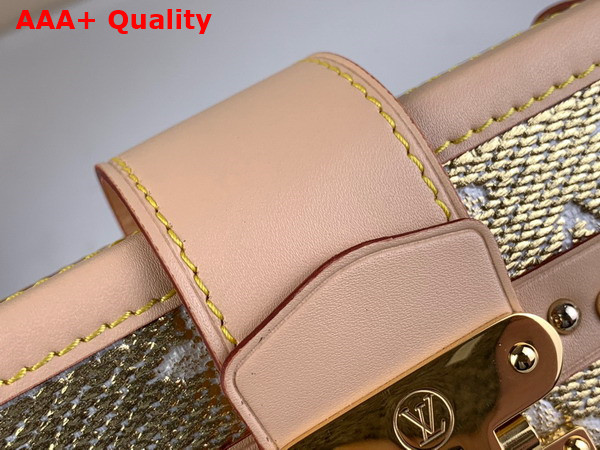 Louis Vuitton Petite Malle Handbag in Beige Monoglam Coated Canvas M22882 Replica
