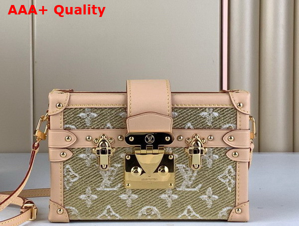 Louis Vuitton Petite Malle Handbag in Beige Monoglam Coated Canvas M22882 Replica