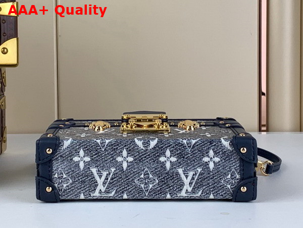 Louis Vuitton Petite Malle Handbag in Blue Monoglam Coated Canvas Replica