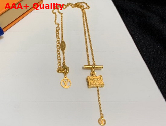 Louis Vuitton Petite Malle Necklace Gold Color Hardware M00568 Replica