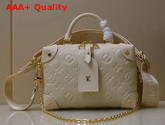 Louis Vuitton Petite Malle Souple Creme Monogram Empreinte Leather M45394 Replica