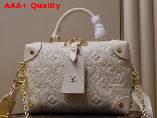 Louis Vuitton Petite Malle Souple Creme Monogram Empreinte Leather M45394 Replica