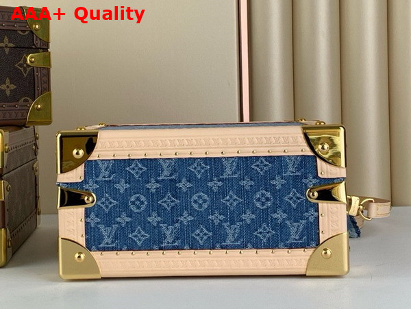 Louis Vuitton Petite Valise Denim Bleu Monogram Denim Canvas with Natural Cowhide Leather M24161 Replica