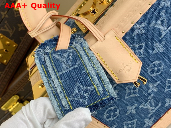 Louis Vuitton Petite Valise Denim Bleu Monogram Denim Canvas with Natural Cowhide Leather M24161 Replica