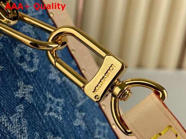 Louis Vuitton Petite Valise Denim Bleu Monogram Denim Canvas with Natural Cowhide Leather M24161 Replica