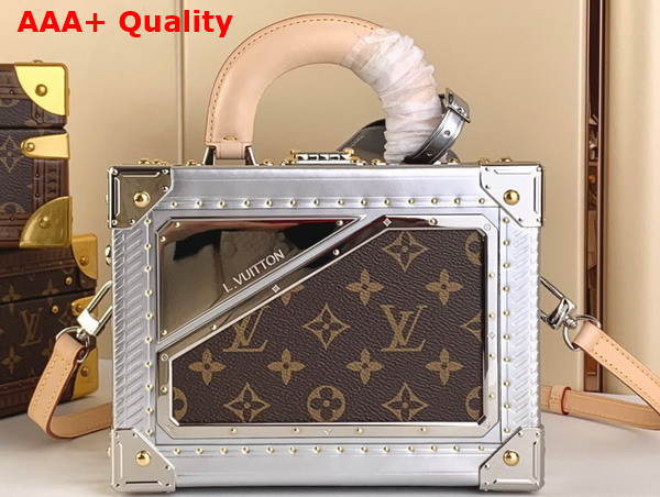 Louis Vuitton Petite Valise Monogram Coated Canvas with Silver Cowhide Leather Trim Replica