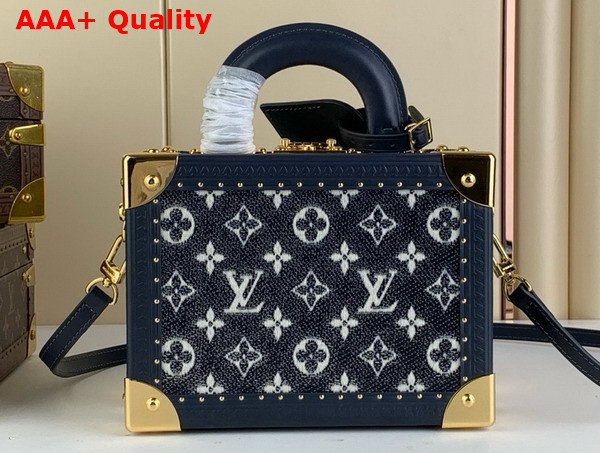Louis Vuitton Petite Valise Navy Blue Shiny Monogram Pattern M10201 Replica