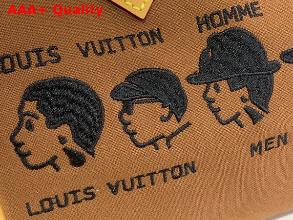 Louis Vuitton Pharrel and Nigo Speedy 25 Handbag in Brown Embroidered Canvas Replica