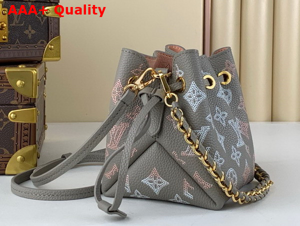 Louis Vuitton Pico Bella Bucket Bag in Gray Mahina Perforated Calf Leather M82731 Replica