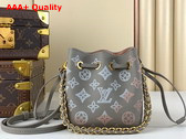 Louis Vuitton Pico Bella Bucket Bag in Gray Mahina Perforated Calf Leather M82731 Replica
