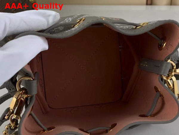 Louis Vuitton Pico Bella Bucket Bag in Gray Mahina Perforated Calf Leather M82731 Replica