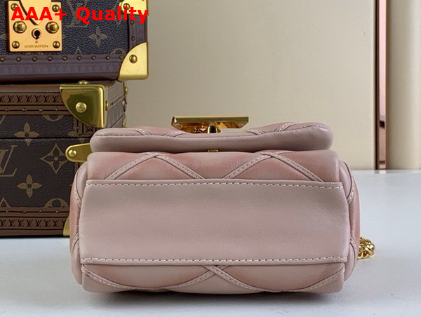 Louis Vuitton Pico Go 14 Handbag in Beige and Pink Quilted Lambskin M82752 Replica