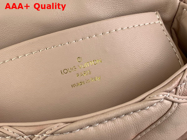 Louis Vuitton Pico Go 14 Handbag in Beige and Pink Quilted Lambskin M82752 Replica