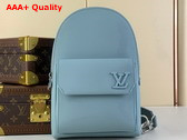 Louis Vuitton Pilot Slingbag in Cloud Blue Cowhide Leather Replica