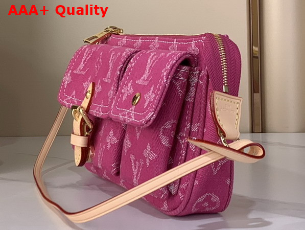 Louis Vuitton Pochette Accessoire Cargo Fuchsia Monogram Denim Replica