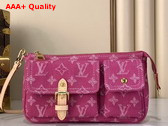 Louis Vuitton Pochette Accessoire Cargo Fuchsia Monogram Denim Replica