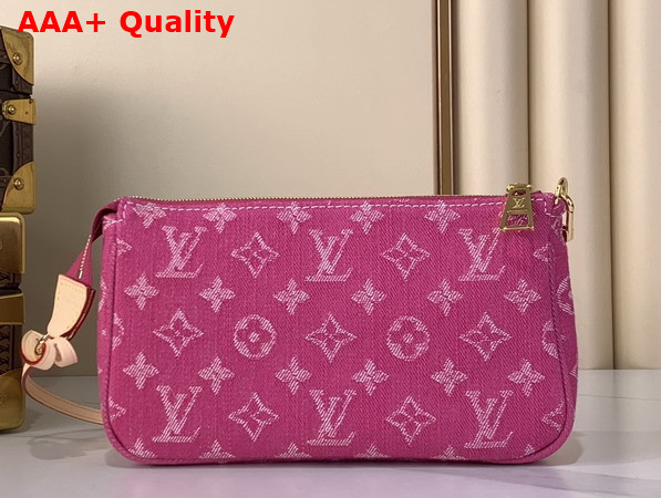 Louis Vuitton Pochette Accessoire Cargo Fuchsia Monogram Denim Replica