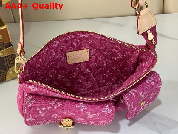 Louis Vuitton Pochette Accessoire Cargo Fuchsia Monogram Denim Replica