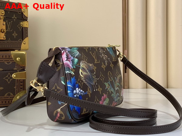 Louis Vuitton Pochette Accessoires Monogram Canvas with Floral Motifs M29148 Replica