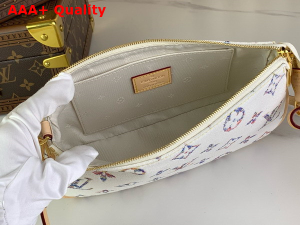 Louis Vuitton Pochette Accessoires Multicolor White Monogram Jacquard Fabric Replica