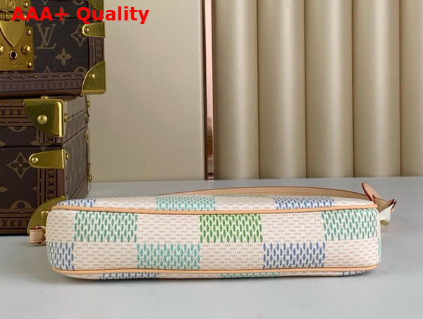 Louis Vuitton Pochette Accessoires Pistachio Green Damier Coated Canvas Replica