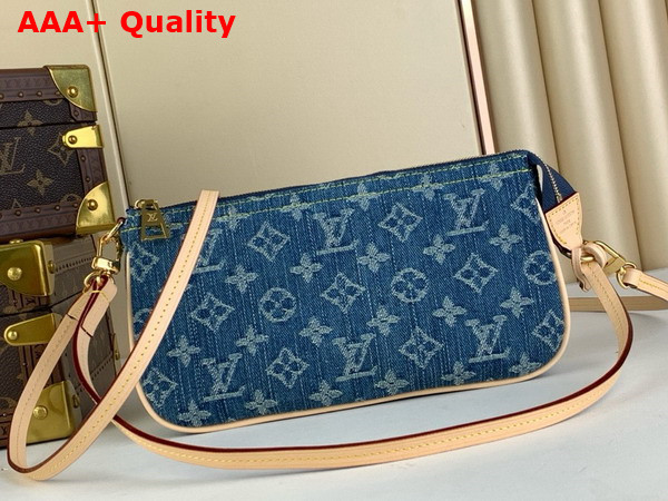Louis Vuitton Pochette Accessoires in Denim Blue Monogram Denim Replica