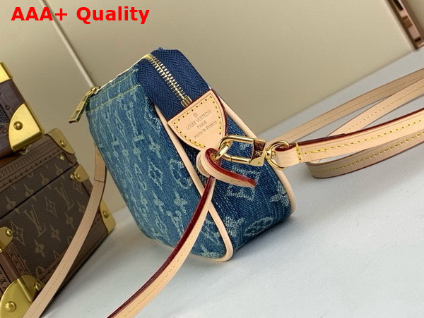 Louis Vuitton Pochette Accessoires in Denim Blue Monogram Denim Replica
