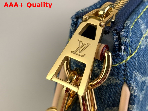 Louis Vuitton Pochette Accessoires in Denim Blue Monogram Denim Replica