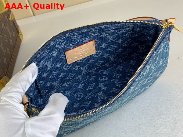 Louis Vuitton Pochette Accessoires in Denim Blue Monogram Denim Replica