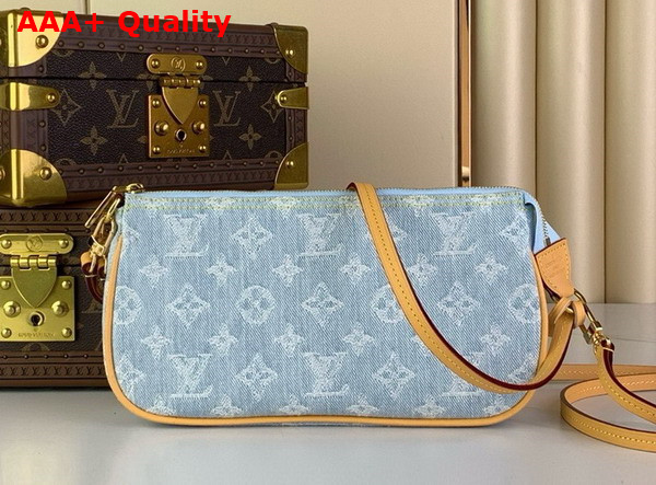 Louis Vuitton Pochette Accessoires in Sky Blue Monogram Denim Replica
