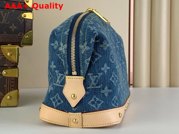 Louis Vuitton Pochette Cosmetique GM Denim Blue Monogram Denim M24317 Replica