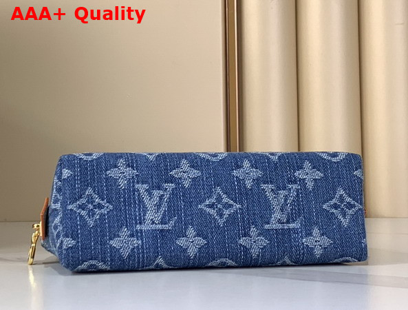 Louis Vuitton Pochette Cosmetique PM Blue Monogram Denim Replica