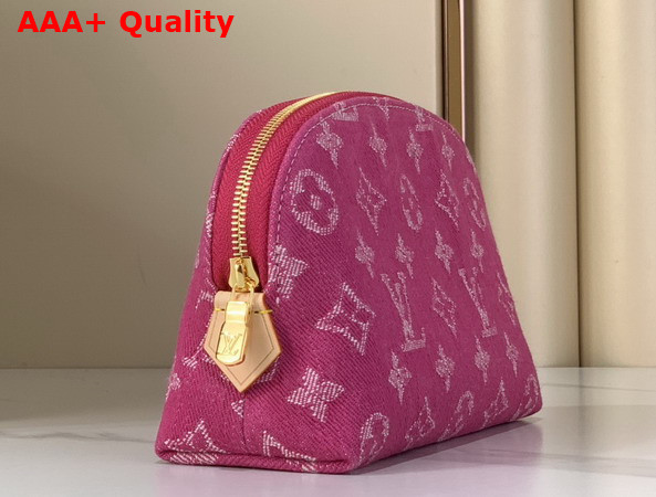 Louis Vuitton Pochette Cosmetique PM Fuchsia Monogram Denim M28050 Replica