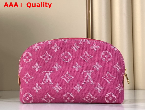 Louis Vuitton Pochette Cosmetique PM Fuchsia Monogram Denim M28050 Replica