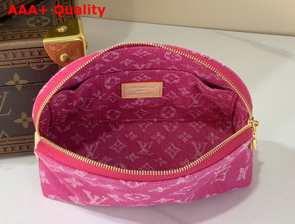 Louis Vuitton Pochette Cosmetique PM Fuchsia Monogram Denim M28050 Replica