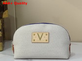 Louis Vuitton Pochette Cosmetique PM Ocean Blue Organic Cotton M28652 Replica