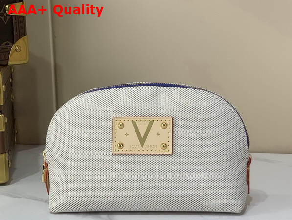 Louis Vuitton Pochette Cosmetique PM Ocean Blue Organic Cotton M28652 Replica